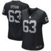 Gene Upshaw Las Vegas Raiders Nike Women's Game Retired Player Jersey - Black - Front View