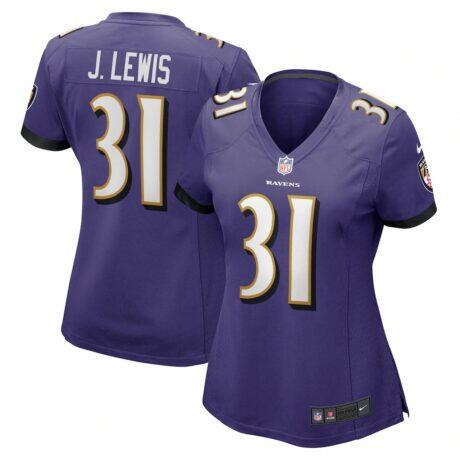 Jamal Lewis Baltimore Ravens Nike Women's Game Retired Player Jersey - Purple - Front View