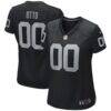 Jim Otto Las Vegas Raiders Nike Women's Game Retired Player Jersey - Black - Front View