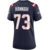 John Hannah New England Patriots Nike Women's Game Retired Player Jersey - Navy - Detail View