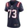 John Hannah New England Patriots Nike Women's Game Retired Player Jersey - Navy - Side View