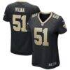 Jonathan Vilma New Orleans Saints Nike Women's Game Retired Player Jersey - Black - Front View