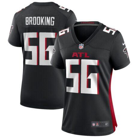 Keith Brooking Atlanta Falcons Nike Women's Game Retired Player Jersey - Black - Front View