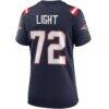 Matt Light New England Patriots Nike Women's Game Retired Player Jersey - Navy - Detail View