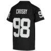 Maxx Crosby Las Vegas Raiders Nike Youth Game Jersey - Black - Detail View