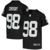 Maxx Crosby Las Vegas Raiders Nike Youth Game Jersey - Black - Front View