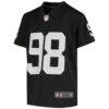 Maxx Crosby Las Vegas Raiders Nike Youth Game Jersey - Black - Side View