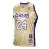 Kobe Bryant Los Angeles Lakers Mitchell & Ness Hall of Fame Class of 2020 #24 Authentic Hardwood Classics Jersey - Gold - Side View