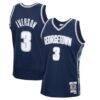 Allen Iverson Georgetown Hoyas Mitchell & Ness 1995/96 Swingman Replica Jersey - Navy - Front View