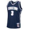Allen Iverson Georgetown Hoyas Mitchell & Ness 1995/96 Swingman Replica Jersey - Navy - Side View
