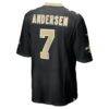 Morten Andersen New Orleans Saints Nike Game Retired Player Jersey - Black - Detail View