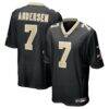 Morten Andersen New Orleans Saints Nike Game Retired Player Jersey - Black - Front View