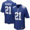 Tiki Barber New York Giants Nike Game Retired Player Jersey - - Front View