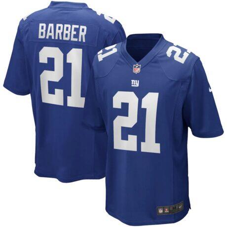 Tiki Barber New York Giants Nike Game Retired Player Jersey - - Front View