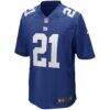 Tiki Barber New York Giants Nike Game Retired Player Jersey - - Side View