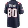 Troy Brown New England Patriots Nike Game Retired Player Jersey - Navy - Detail View