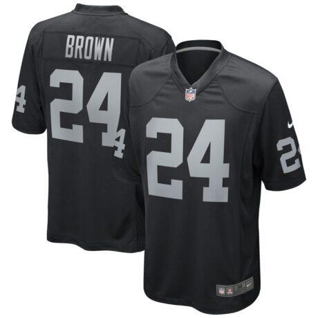 Willie Brown Las Vegas Raiders Nike Game Retired Player Jersey - Black - Front View