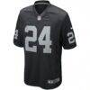 Willie Brown Las Vegas Raiders Nike Game Retired Player Jersey - Black - Side View