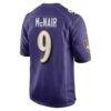Steve McNair Baltimore Ravens Nike Game Retired Player Jersey - Purple - Detail View