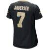 Morten Andersen New Orleans Saints Nike Women's Game Retired Player Jersey - Black - Detail View