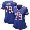 Ruben Brown Buffalo Bills Nike Women's Game Retired Player Jersey - - Front View