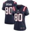 Troy Brown New England Patriots Nike Women's Game Retired Player Jersey - Navy - Front View