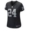 Willie Brown Las Vegas Raiders Nike Women's Game Retired Player Jersey - Black - Side View