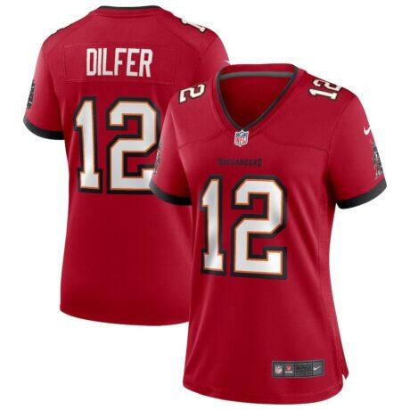 Trent Dilfer Tampa Bay Buccaneers Nike Women's Game Retired Player Jersey - Red - Front View
