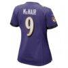 Steve McNair Baltimore Ravens Nike Women's Game Retired Player Jersey - Purple - Detail View