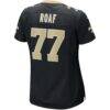 Willie Roaf New Orleans Saints Nike Women's Game Retired Player Jersey - Black - Detail View