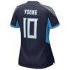 Vince Young Tennessee Titans Nike Women's Game Retired Player Jersey - Navy - Detail View