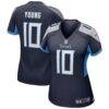 Vince Young Tennessee Titans Nike Women's Game Retired Player Jersey - Navy - Front View