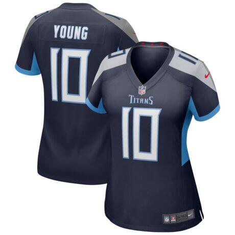 Vince Young Tennessee Titans Nike Women's Game Retired Player Jersey - Navy - Front View
