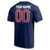 Atlanta Braves Personalized Team Winning Streak Name & Number T-Shirt - Navy - Side View