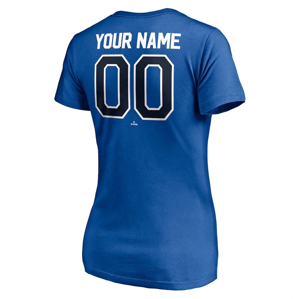 Toronto Blue Jays Women’s Personalized Winning Streak Name & Number V-Neck T-Shirt – Royal