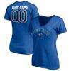 Toronto Blue Jays Women's Personalized Winning Streak Name & Number V-Neck T-Shirt - - Front View