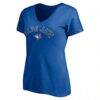 Toronto Blue Jays Women's Personalized Winning Streak Name & Number V-Neck T-Shirt - - Side View