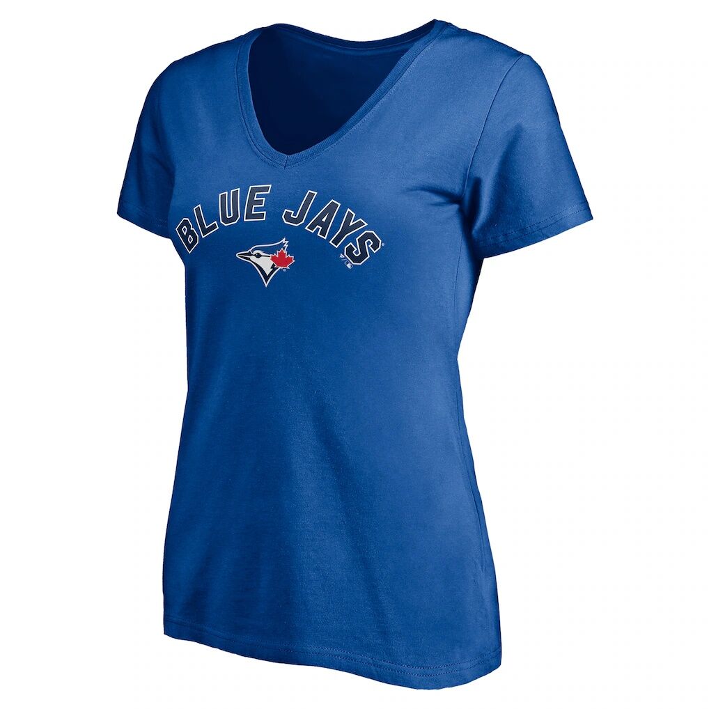 Toronto Blue Jays Women’s Personalized Winning Streak Name & Number V-Neck T-Shirt – Royal