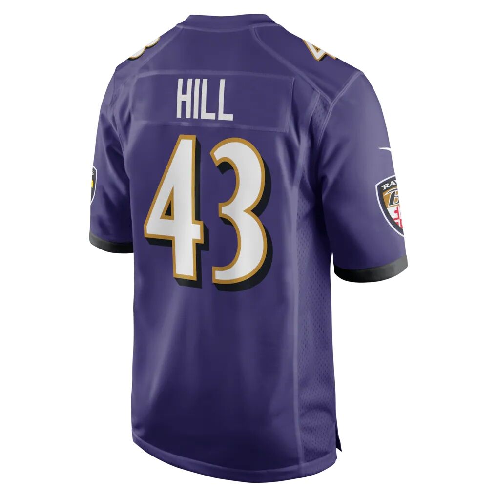 Justice Hill Baltimore Ravens Nike Game Jersey