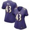 Justice Hill Baltimore Ravens Nike Women's Game Jersey - Purple - Front View
