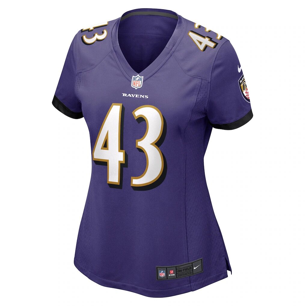 Justice Hill Baltimore Ravens Nike Women's Game Jersey
