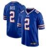 Tyler Bass Buffalo Bills Nike Game Player Jersey - - Front View