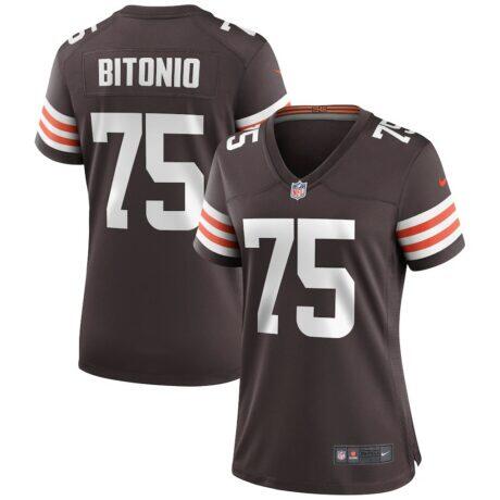 Joel Bitonio Cleveland Browns Nike Women's Game Jersey - Brown - Front View