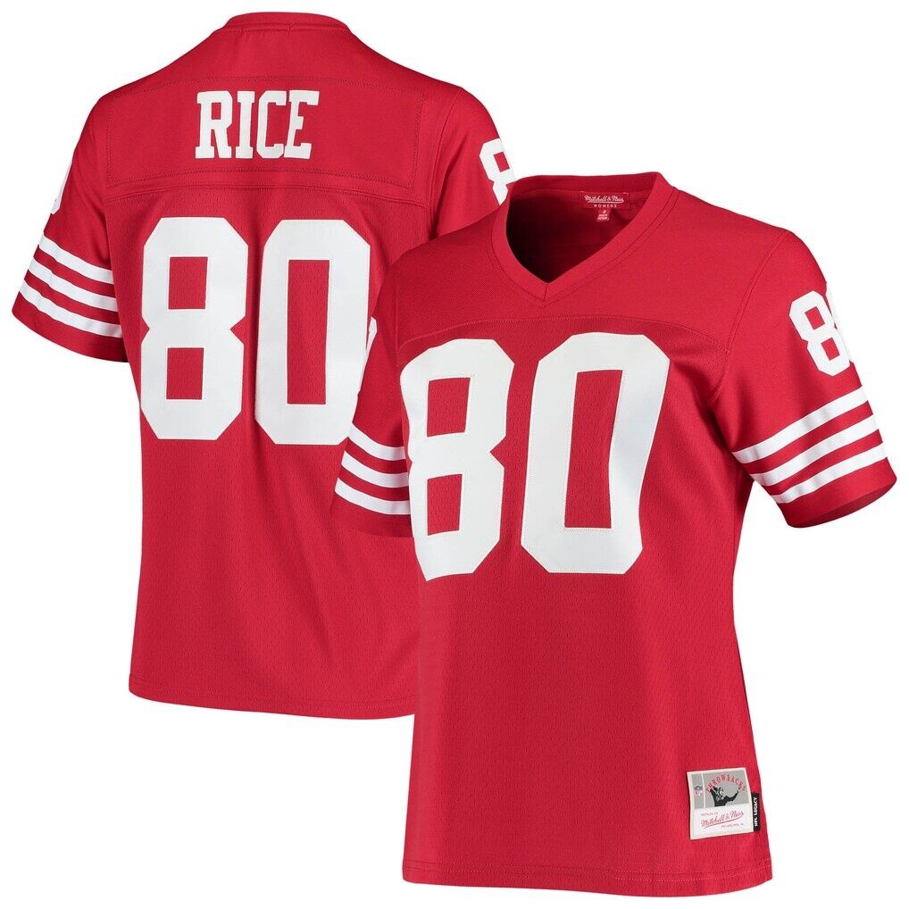Jerry Rice San Francisco 49ers Mitchell & Ness Women's 1990 Legacy Replica Jersey - Scarlet