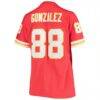 Tony Gonzalez Kansas City Chiefs Mitchell & Ness Women's Legacy Replica Team Jersey - Red - Detail View