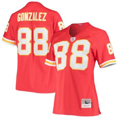 Tony Gonzalez Kansas City Chiefs Mitchell & Ness Women's Legacy Replica Team Jersey - Red - Front View
