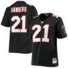 Deion Sanders Atlanta Falcons Mitchell & Ness Women's Legacy Replica Team Jersey - Black - Front View