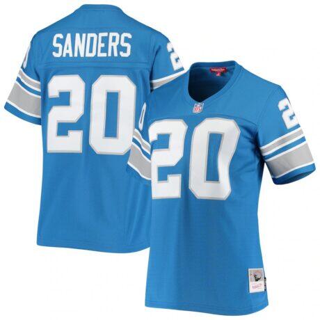 Barry Sanders Detroit Lions Mitchell & Ness Women's 1996 Legacy Replica Jersey - Blue - Front View