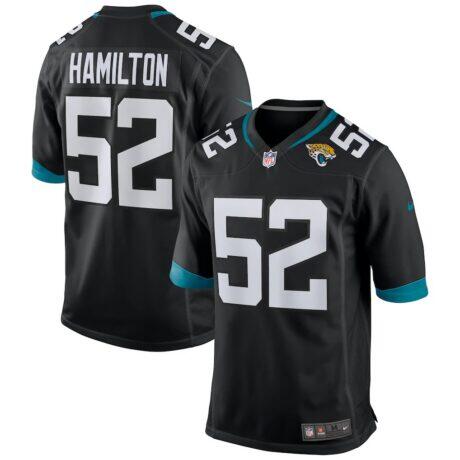 DaVon Hamilton Jacksonville Jaguars Nike Game Jersey - Black - Front View