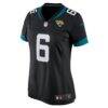 Jake Luton Jacksonville Jaguars Nike Women's Game Jersey - Black - Side View